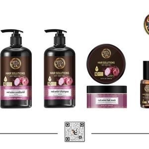 Set of 4 shampoo,conditioner,hair mask, oil, for hair loss treatments.